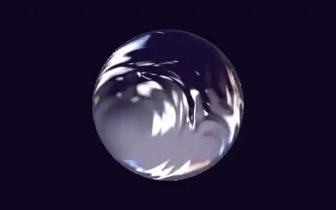 Liquid chrome sphere background